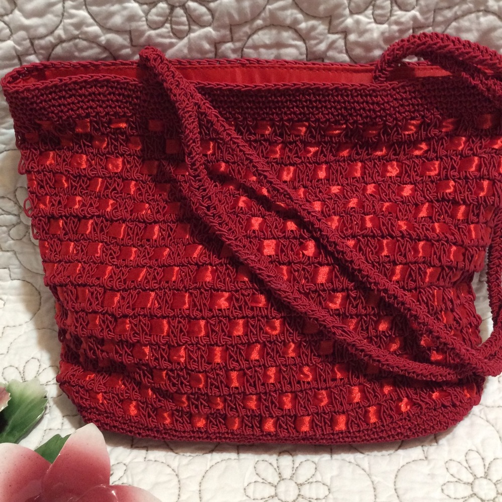 Crochet Red Bag